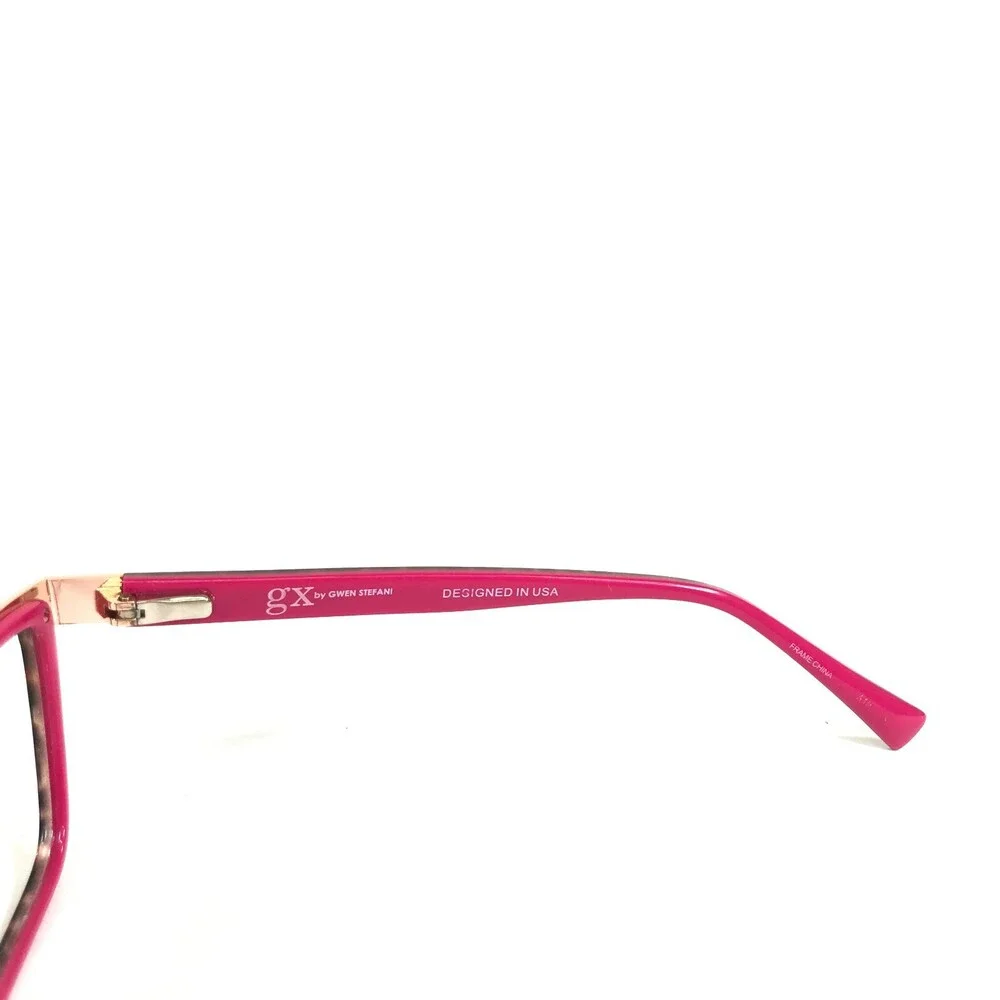 Gwen Stefani Eyeglasses Frames GX082 MUL Brown Tortoise Pink Cat Eye 52-17-135